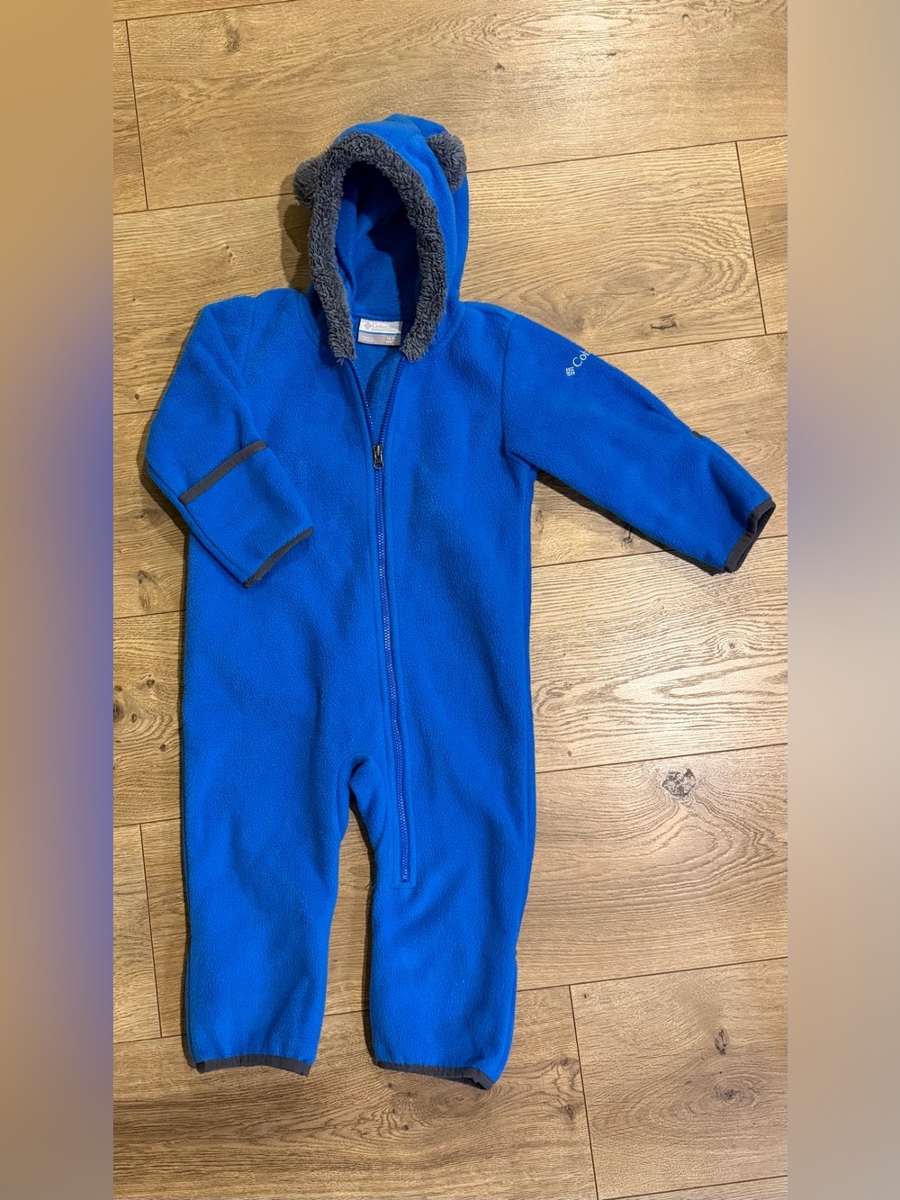 Columbia Infant Tiny Bear ll Bunting One-Piece Zip Hooded Blue 12-18M